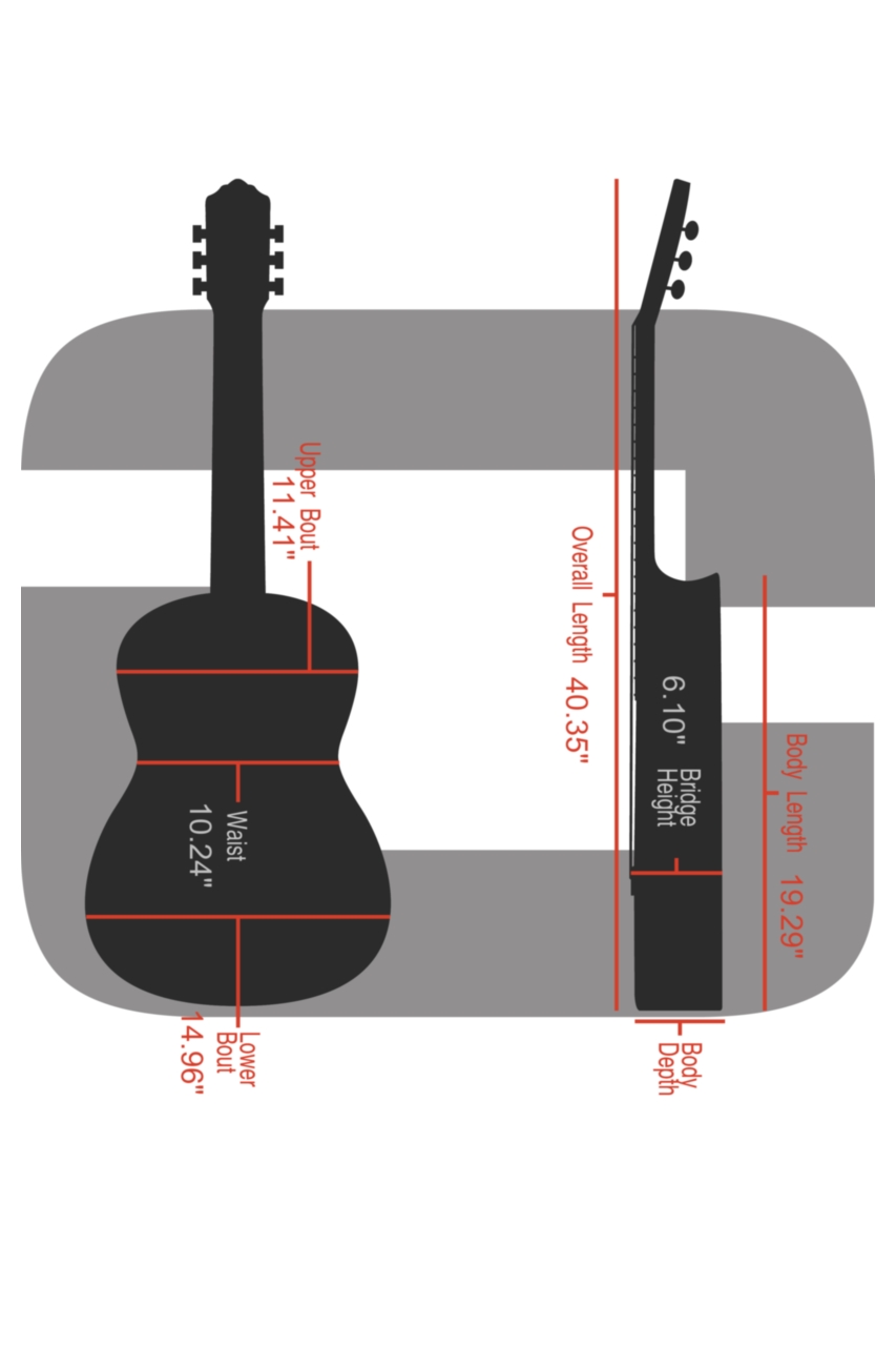 CRF2020CRD FIBRA DE VIDRIO GUITARRA CLÁSICA ROJA - Imagen 7