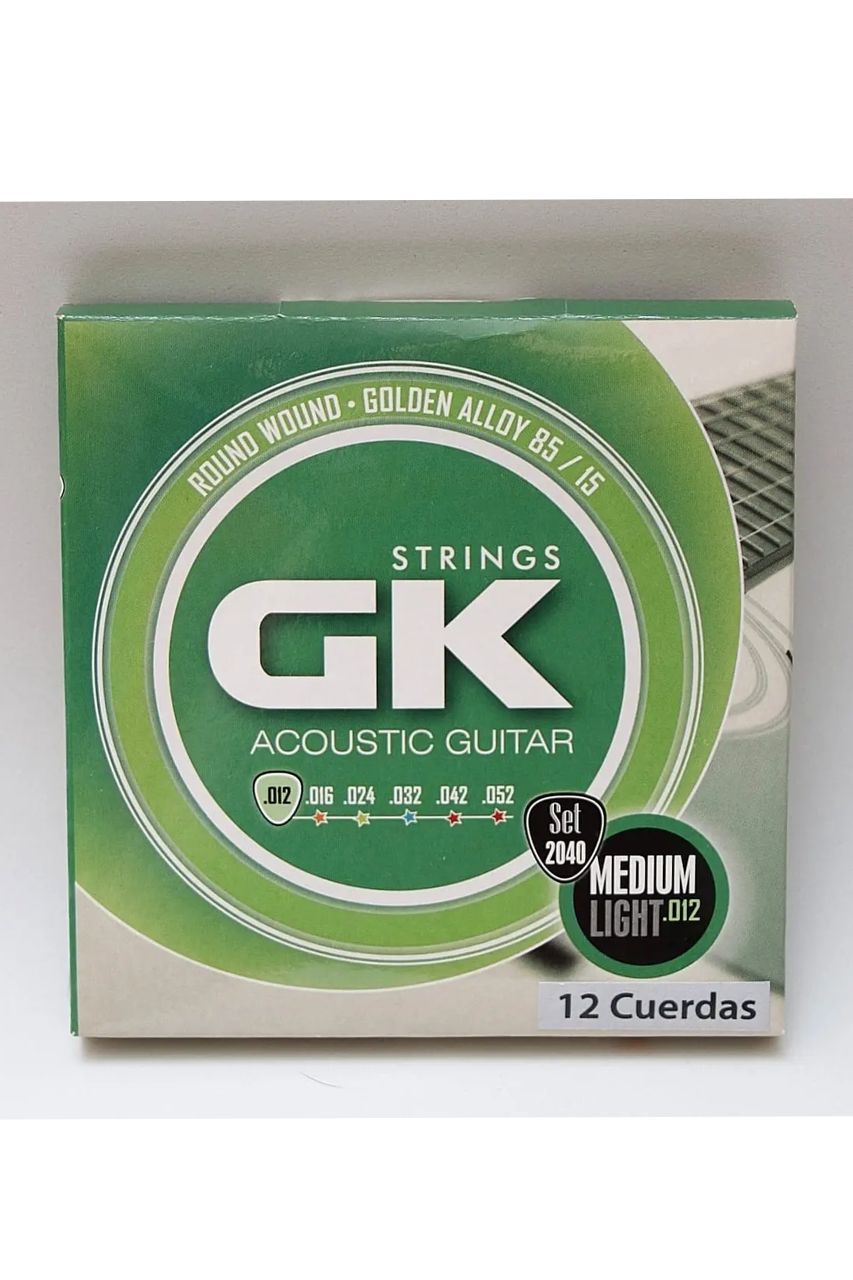 Cuerdas para Guitarra Acústica 12 Cuerdas GK 2040