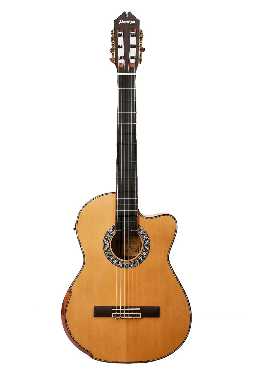 Guitarra Electroacústica Persian AC181AC-E – Clásica con cutaway, Zebrano/Palo Rojo