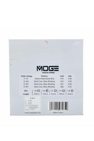 Alternative view of Cuerdas Moge V1 para Violín 3/4 – Núcleo acero, sonido brillante, preadolescentes