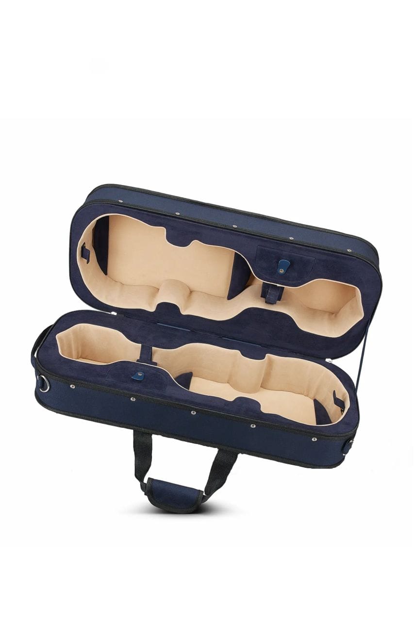 Estuche Doble Aileen CSV217 para 2 Violines 4/4 – Polyfoam, 4 arcos, azul - Imagen 5
