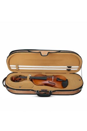 Alternative view of Estuche Aileen CSV061A para Violín 4/4 – Cuero sintético café, madera multicapa