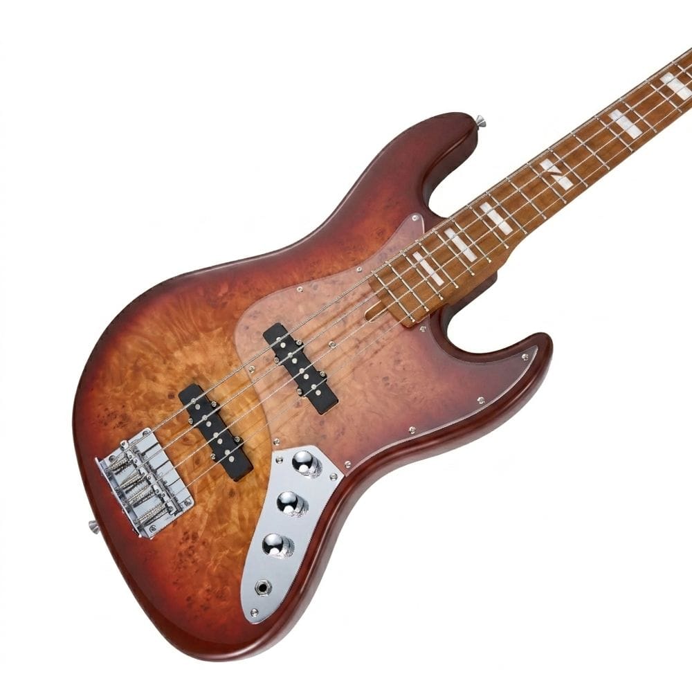 MOOER MBJ420 | Bajo Eléctrico 4 cuerdas Jazz Bass Red Burst - Imagen 3