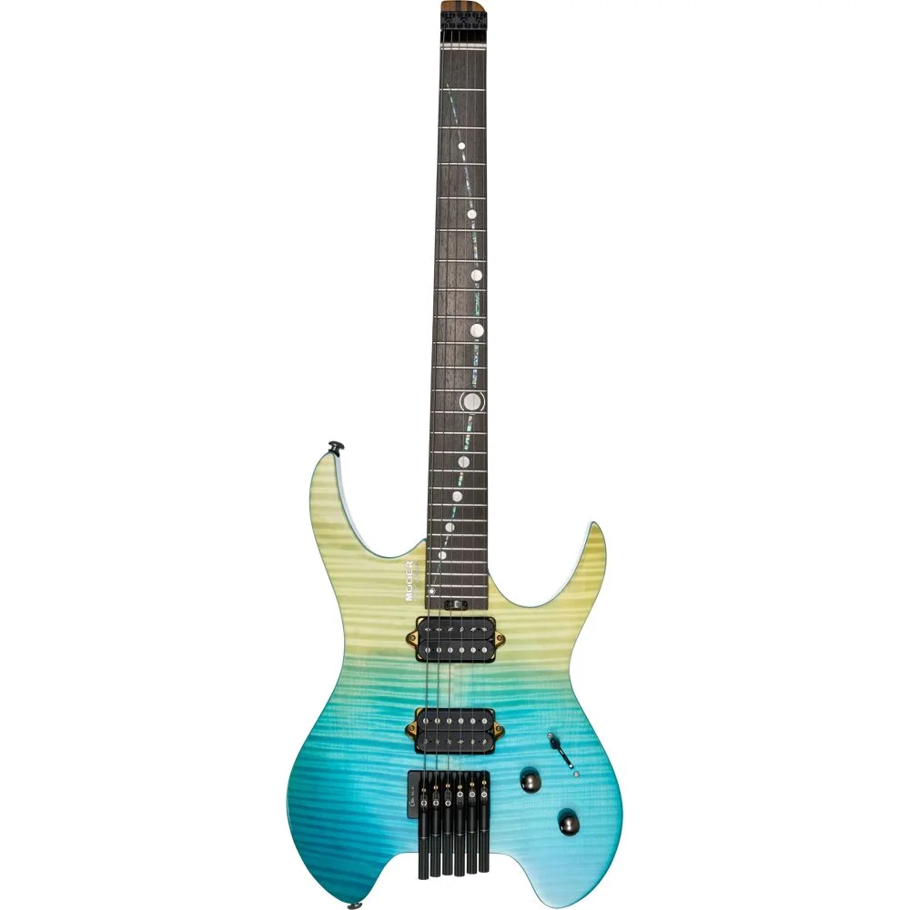 MOOER MHL100 | Guitarra Eléctrica Headless con Tapa de Arce Flameado - Imagen 3
