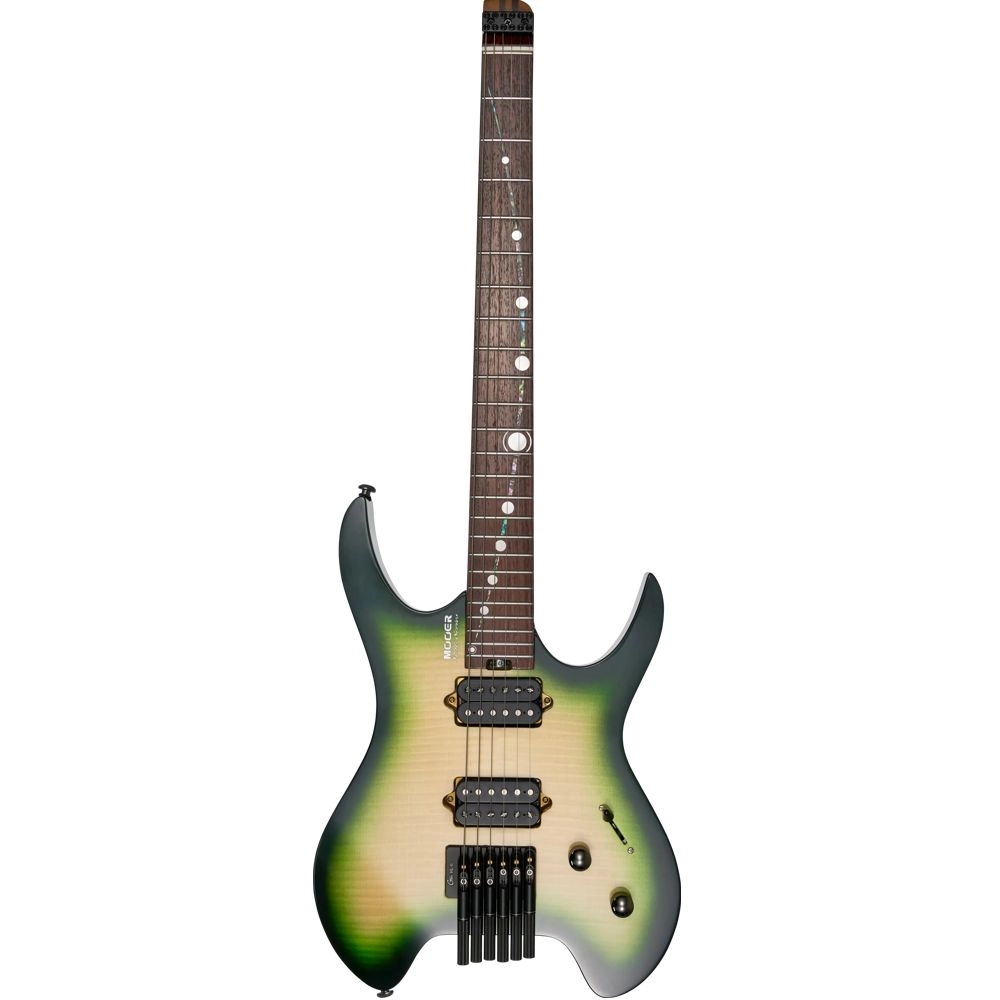 MOOER MHL100 | Guitarra Eléctrica Headless con Tapa de Arce Flameado - Imagen 5